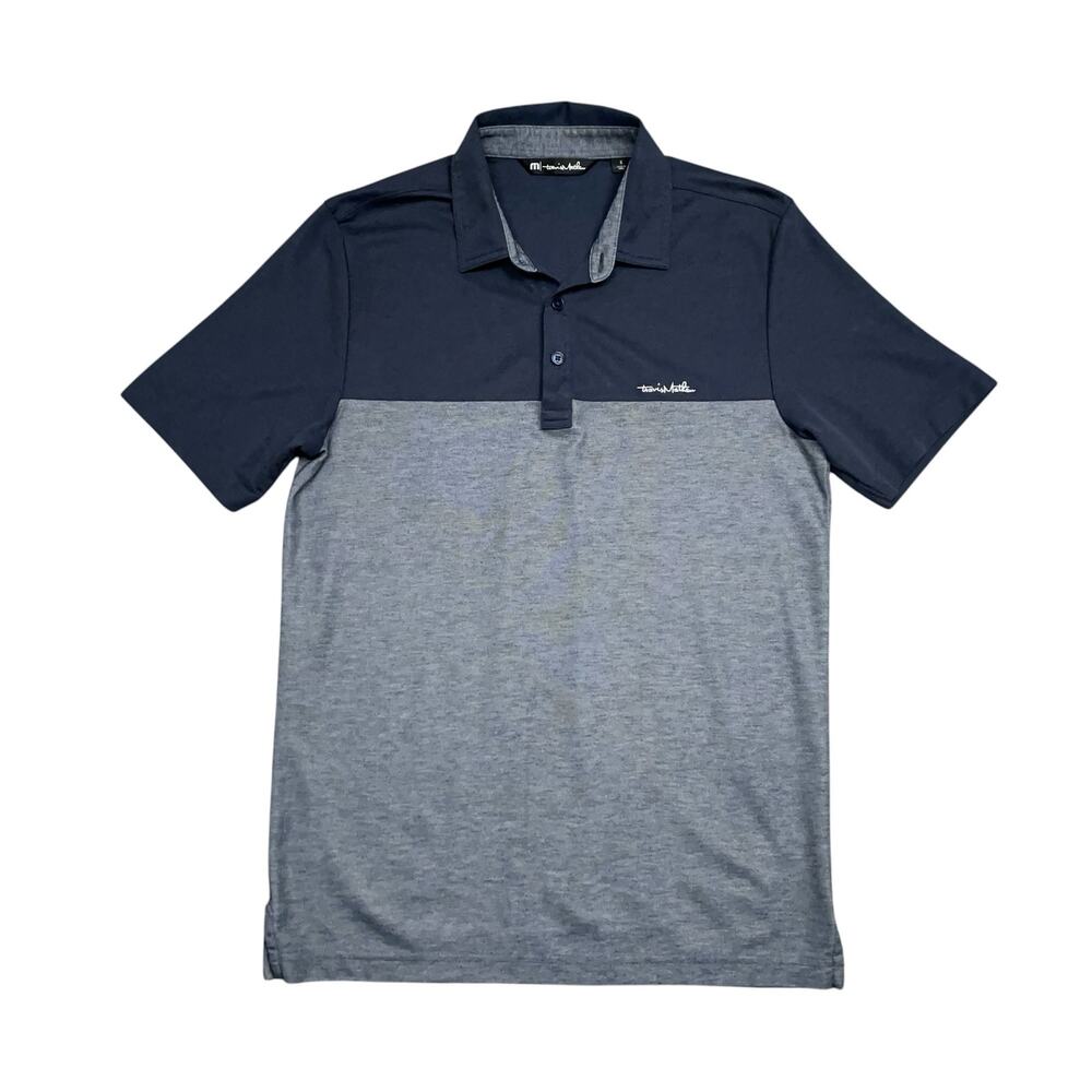 Travis Mathew Mens Polo Shirt S Blue Night Golf Club Resort Cotton